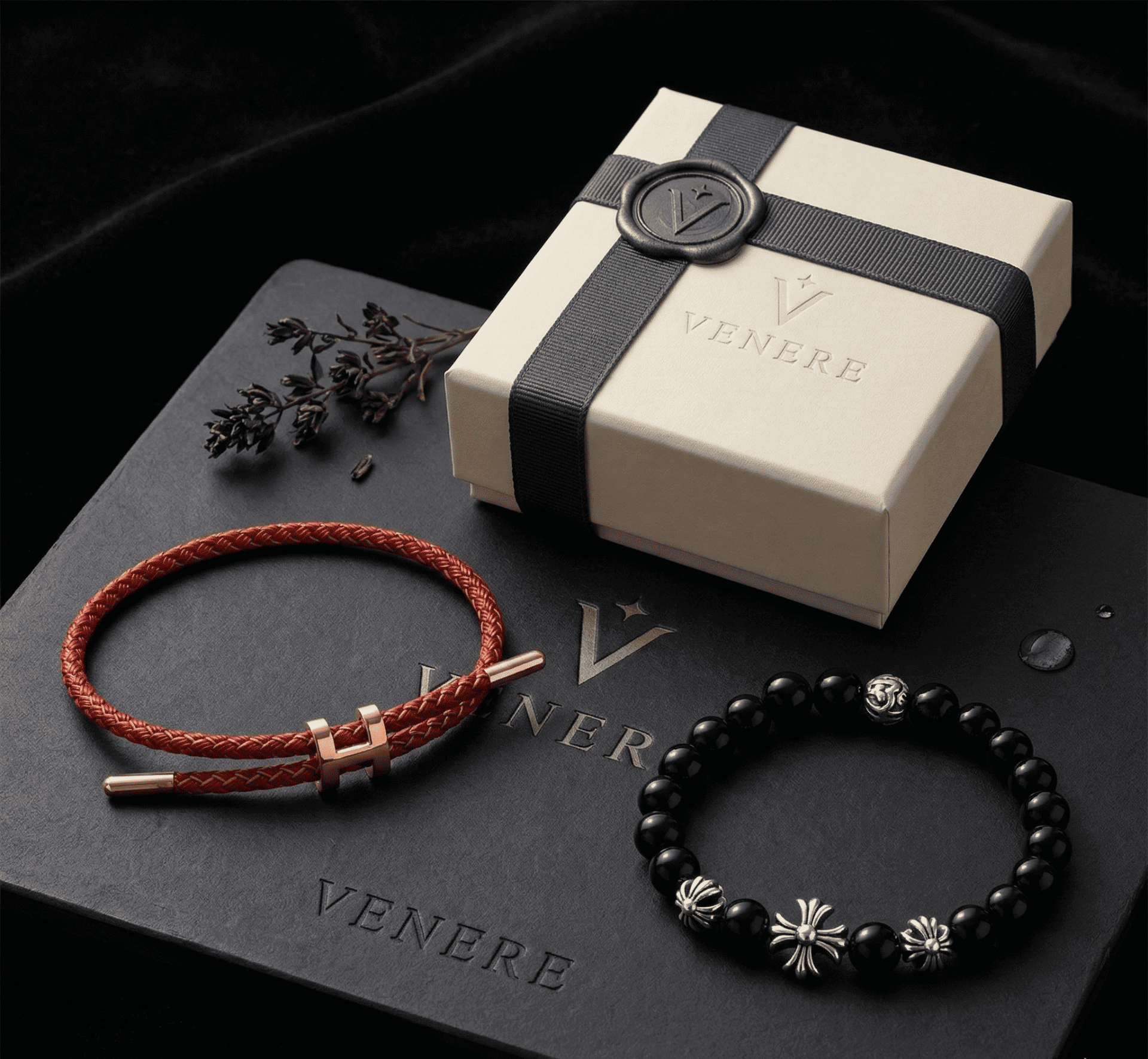 Caixa Venere selada com pulseiras